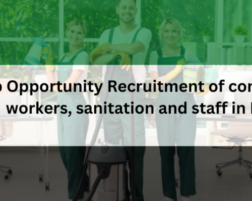 Job Opportunity Recruitment of construction workers, sanitation and staff in Dubai
